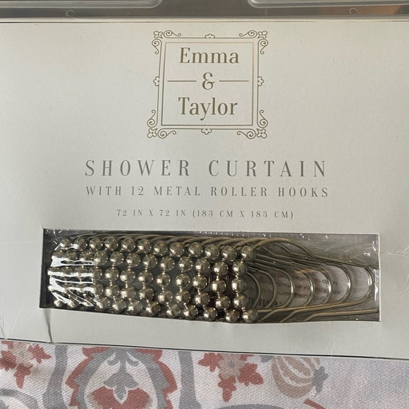 Emma & Taylor shower curtain with hooks - Picture 2 of 5